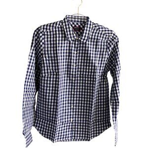 UNTUCKit Belleza Shirt size 6 in Blue White Gingham